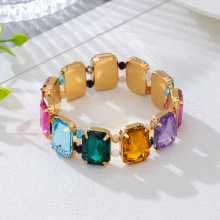 欧美嘻哈手链玻璃钻满钻手饰少女夸张潮流朋克风饰品批发bracelet
