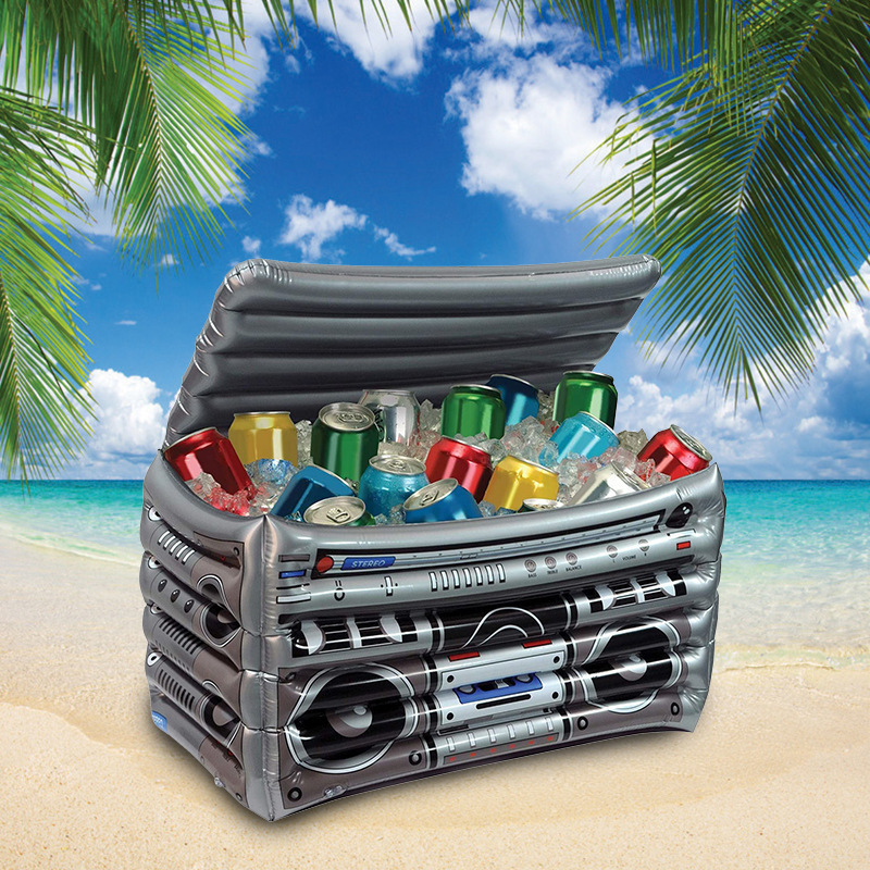 PVC inflatable radio, ice bucket, bar/KTV essential box, chilled basin, festival/party beverage material, inflatable.