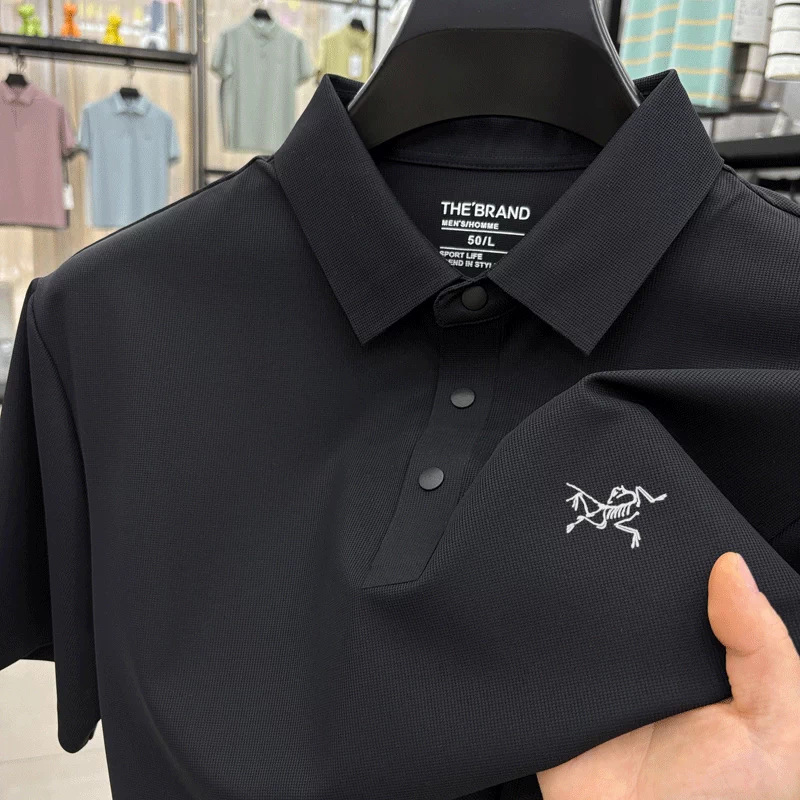 [Clearout Discount] Niaojia Same Quality Short-Sleeved T-Shirt Men's Summer Fashion Casual Short-Sleeved Lapel Polo Shirt