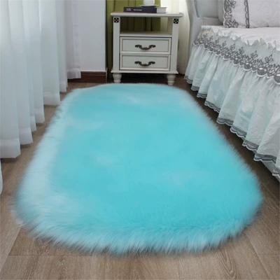 Car Carpet: Company Full-Cover Hotel Entrance Dajiang - sky-blue-6090cm-oval