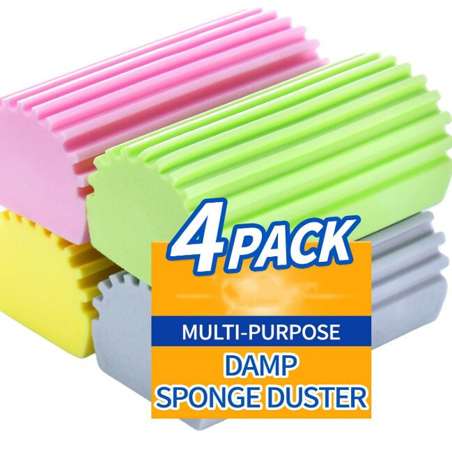 Dust Removal Sponge, Magic Sponge Eraser, Reusable Damp Dust Removal Sponge (Multi-Color)