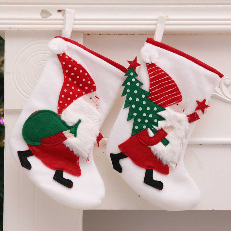 Christmas cross-border new decorative supplies for the elderly, Christmas socks, creative plush dolls, gift socks, creative cartoons