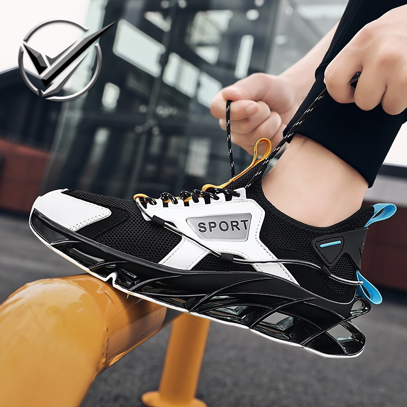 笑相迎高品质直播爆款男鞋潮鞋刀锋底跑步鞋男透气运动鞋旅游鞋子|ru