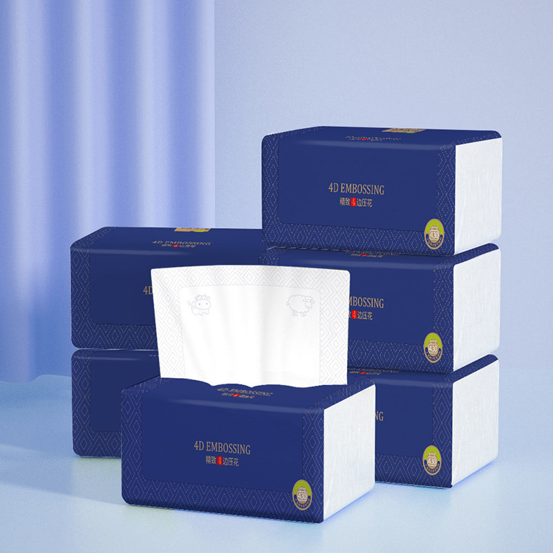 Wholesale of Virgin Wood Pulp Tissue Paper in Whole Boxes for Household Use, Napkins, Toilet Paper, Facial Tissues with 4D Edge Pressing Technology