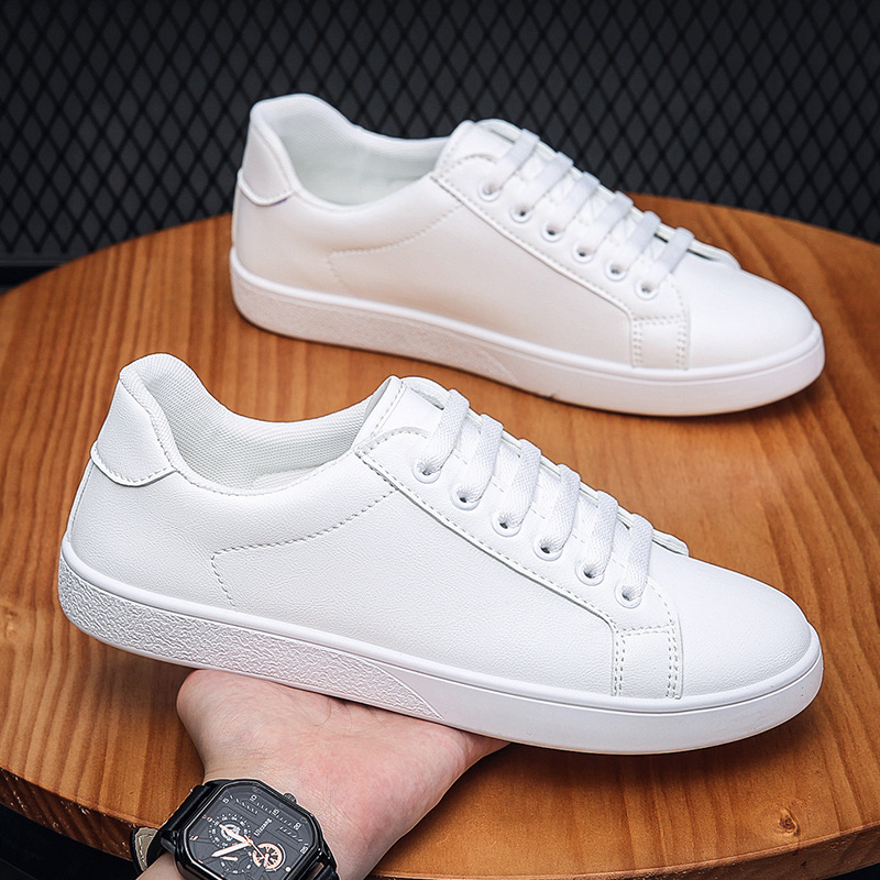 Men's Four Seasons Casual Board Shoes White Shoes Leather Surface Simple Fashion Casual Shoes Foreign Trade Cross-border Men's Shoes Breathable Shoes Men's Four Seasons Casual Board Shoes White Shoes Leather Surface Simple Fashion Casual Shoes Foreign Trade Cross-border Men's Shoes Breathable Shoes