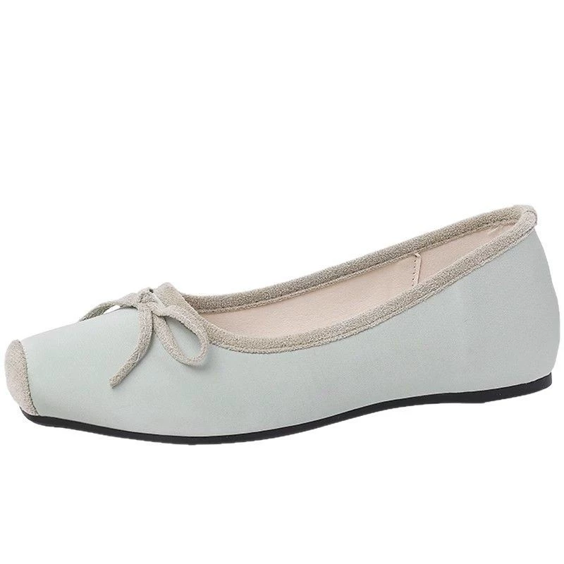 French style niche Mary Jane shoes gentle casual women's shoes 2025 new spring and summer satin bow inner shoes