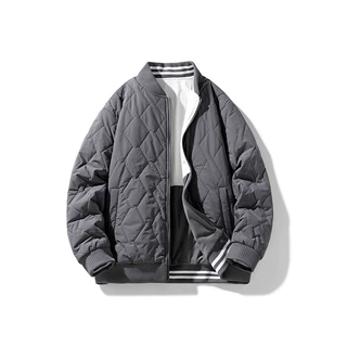 双面穿立领棉衣外套男冬季加绒加厚棉服潮牌宽松情侣款保暖面包服