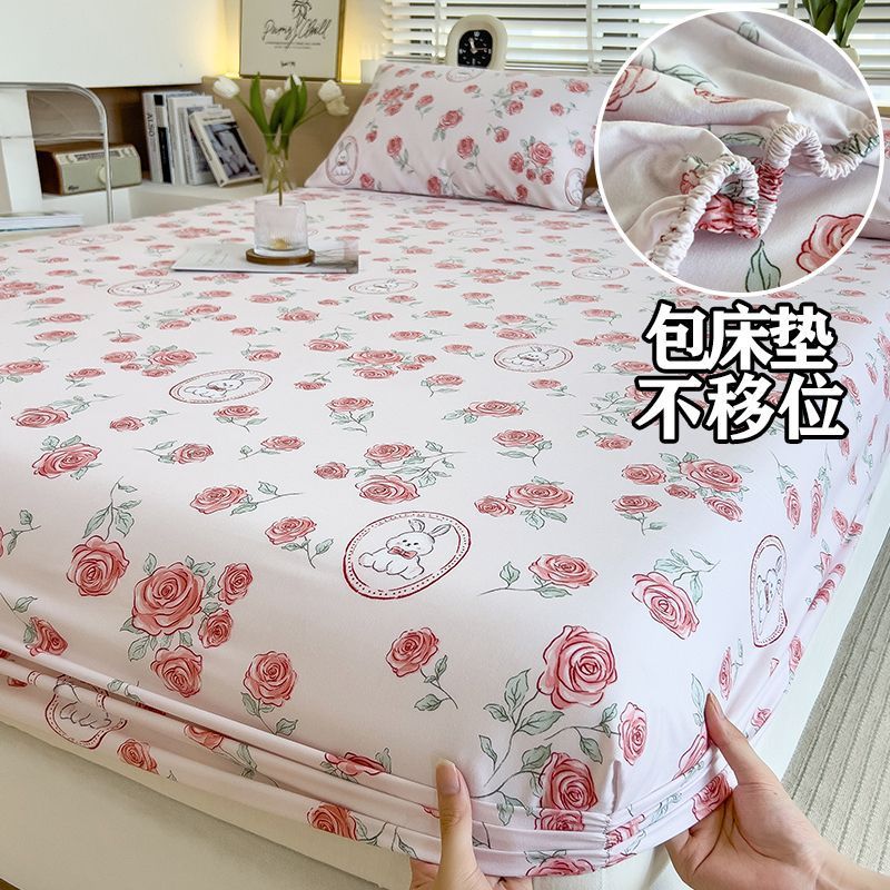 Mattress Protector Simmons Four-Season Floral Fitted Sheet Single Piece 2025 New Three-Piece Set Full Cover Single Bed