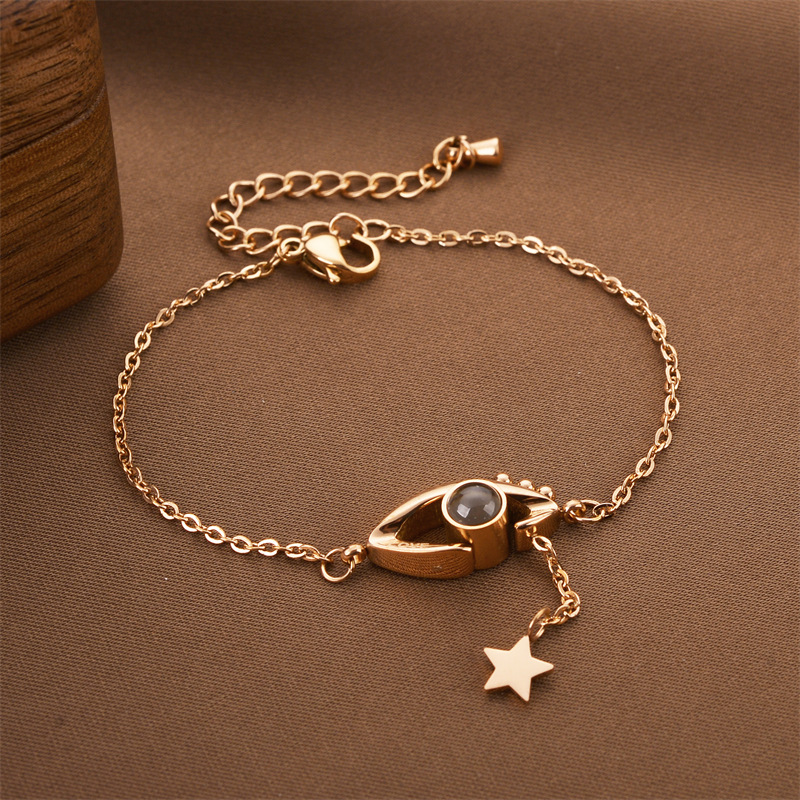 Joyas transfronterizas europeas y americanas Pulsera de acero de titanio de todo fósforo Versión coreana del temperamento bohemio Pulsera de acero de titanio que no se desvanece Joyería femenina