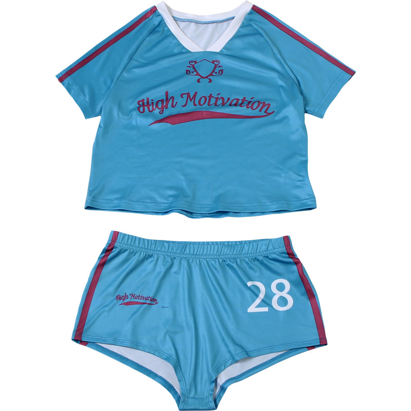 Spring Women Slim Fit Sexy Cropped Top Sports Shorts Set Women