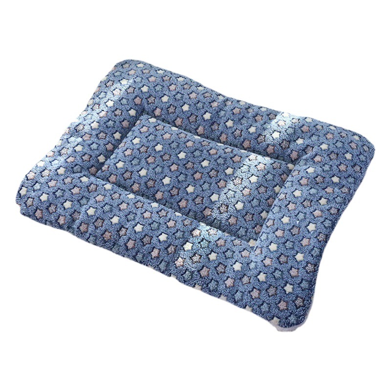 Thickened plush mat cat nest cat sleeping mat dog kennel coral fleece dog blanket plus cotton mat warm nest mat wholesale