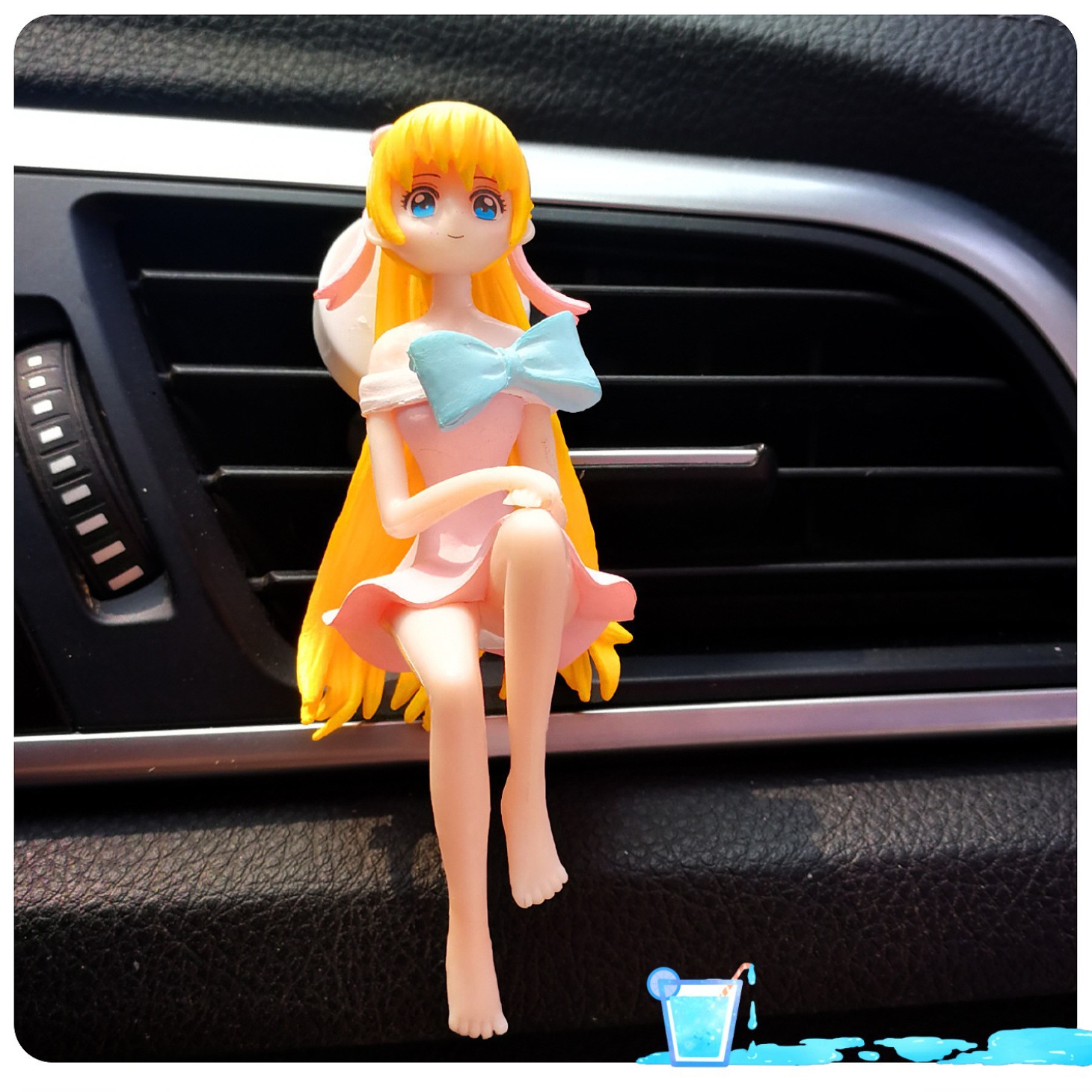 Perfume de coche, aromaterapia, interior de coche, hermosa niña, decoración de fragancia de coche, decoración de salida de aire, pelo de mujer