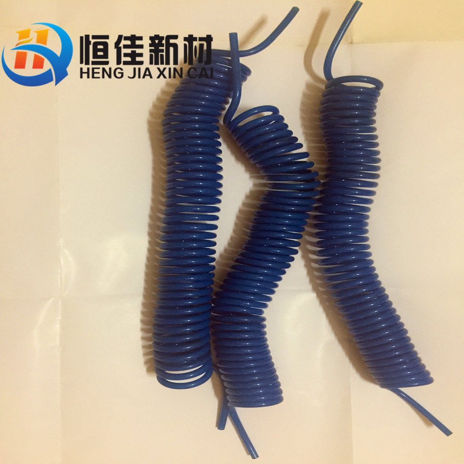 恒佳聚氨酯弹簧伸缩螺旋气管 空压机弹簧螺旋管 电动起子弹簧气管
