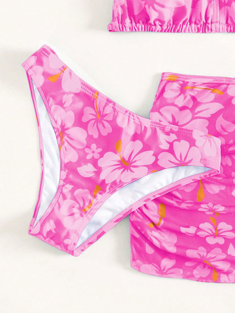 Filles Petites Fleurs Maillot De Bain Fendu Vêtements De Wimwear Personnalisés display picture 9