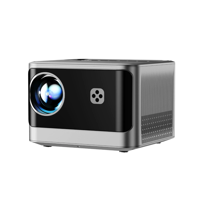 Новый проектор 4K высокого разрешения прямого светового потока на белой стене для домашнего кинотеатра в спальне офиса отеля хостела проектор