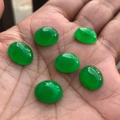 翡翠巴山玉珠陽緑卵面アクセサリー巴山玉指輪水晶界面