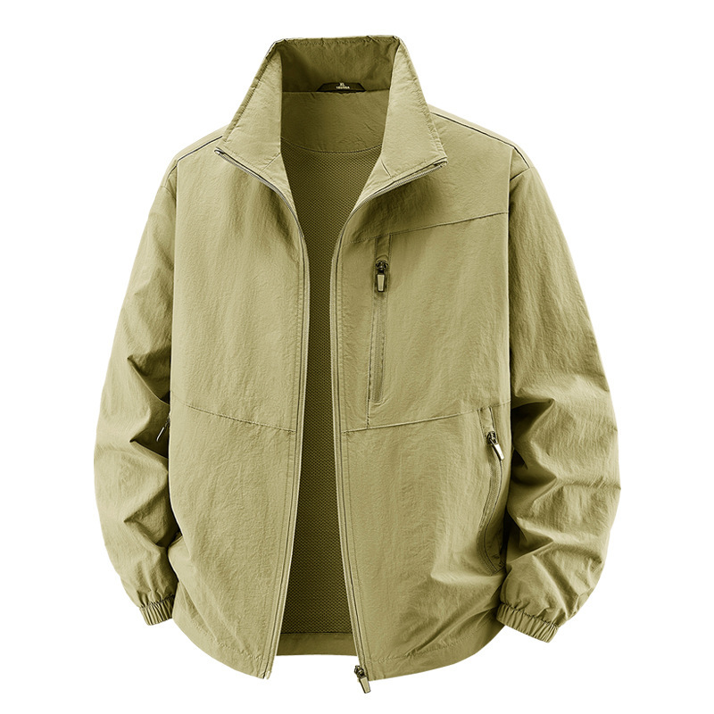 Men's jacket 2026 new style stand-up collar business casual jacket outdoor mountaineering sports windbreaker spring and autumn thin men's style Men's jacket 2026 new style stand-up collar business casual jacket outdoor mountaineering sports windbreaker spring and autumn thin men's style