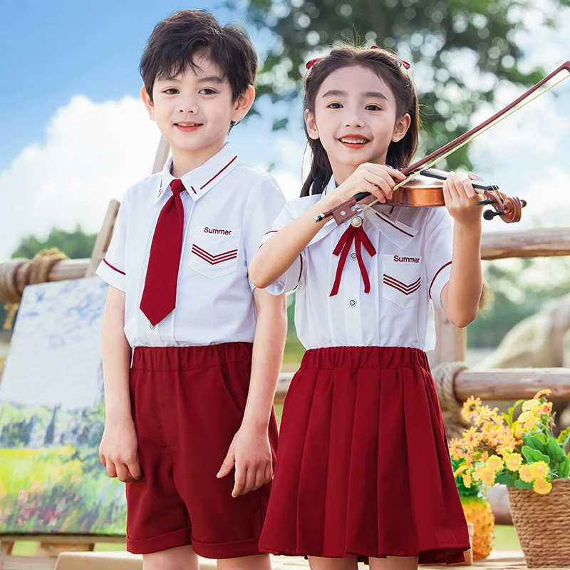 幼兒園園服夏裝校服統一英倫風大班一年級小學生班服兒童畢業套裝