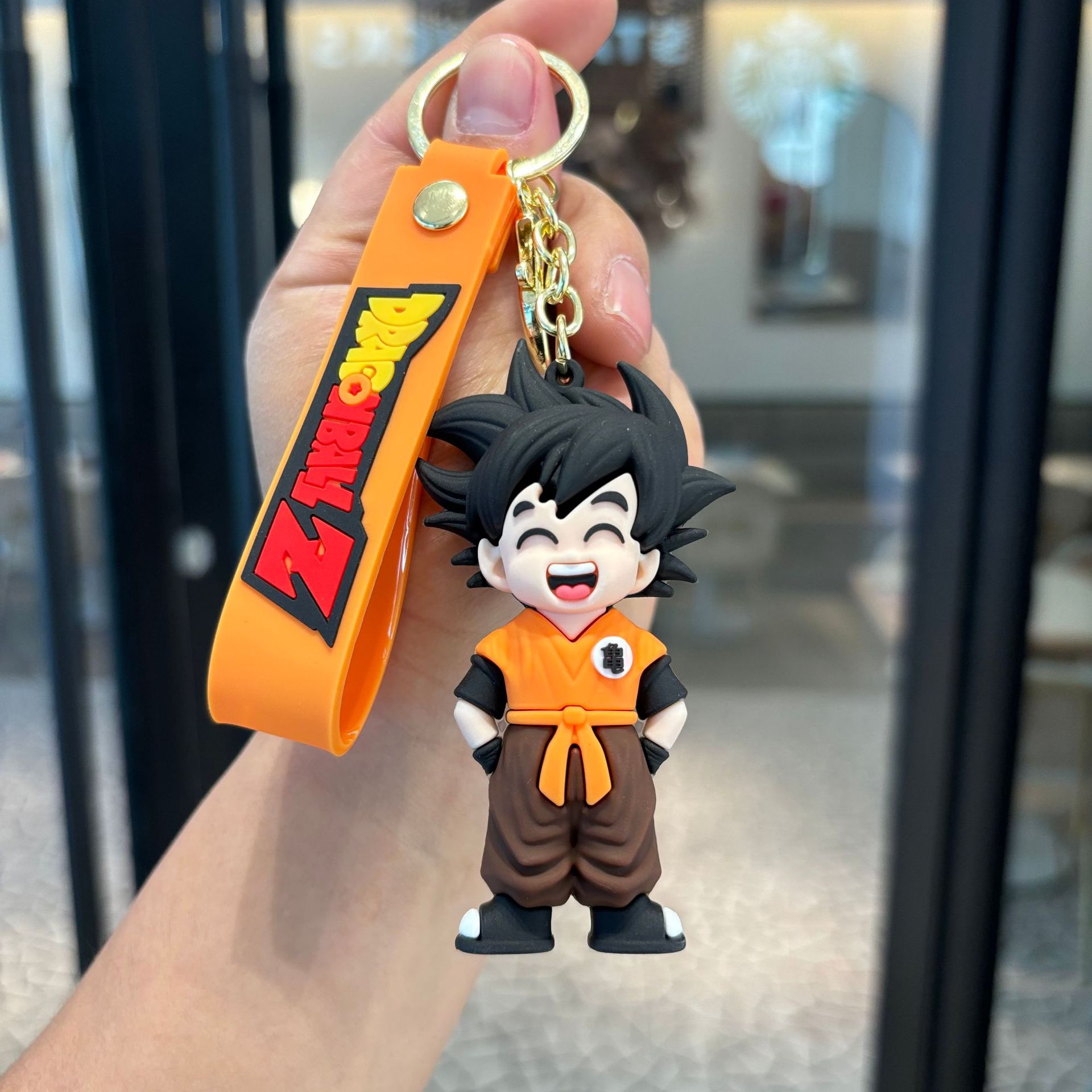 Llavero de Dragon Ball transfronterizo, colgante de muñeca Wukong, bolso de coche, llavero, máquina de agarre para bebé, pequeños accesorios de regalo