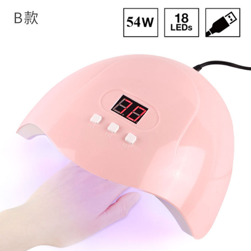 Transfronterizo 54w mini manicura lámpara de asado 18 lámpara de gel de manicura luz de terapia de uñas máquina de lámpara de uñas