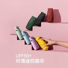 迷你胶囊伞便携遮阳伞黑胶防晒雨伞太阳伞加厚批发定制可印logo