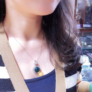 Gourd Fluor 15mm Mexican Lamper Seiko Inlaid S925 Silver Pendant with Exquisite and Thick Texturous Workmanship