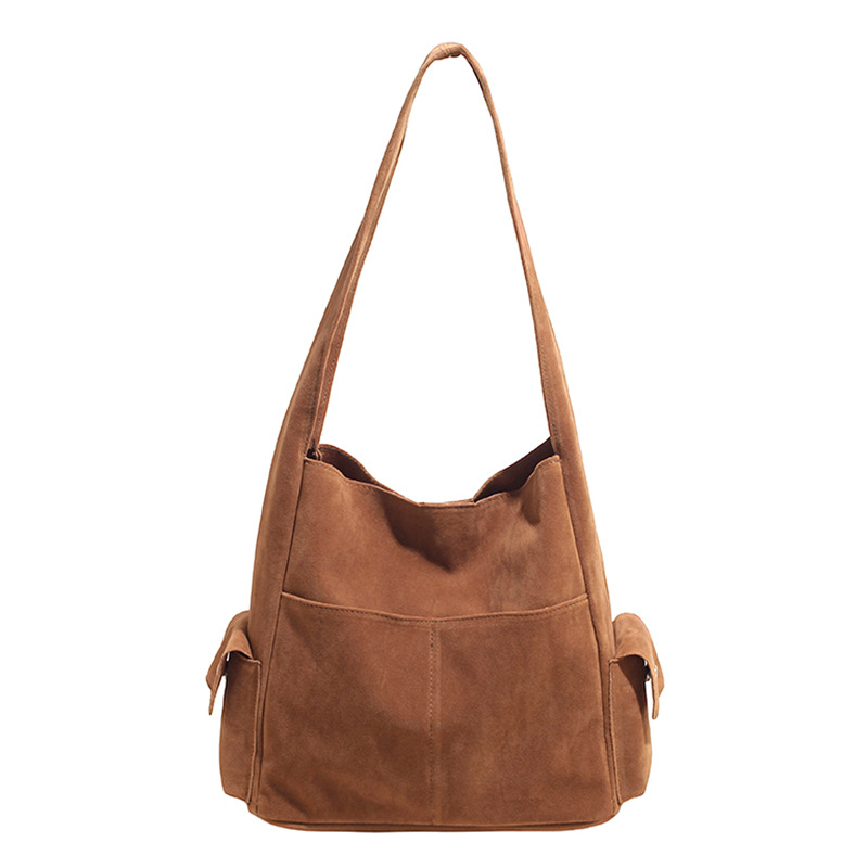 Transfronterizos otoño invierno bolsa de gran capacidad para mujeres 2025 nuevo retro gaúster bolso de cubo bolso de hombro universal