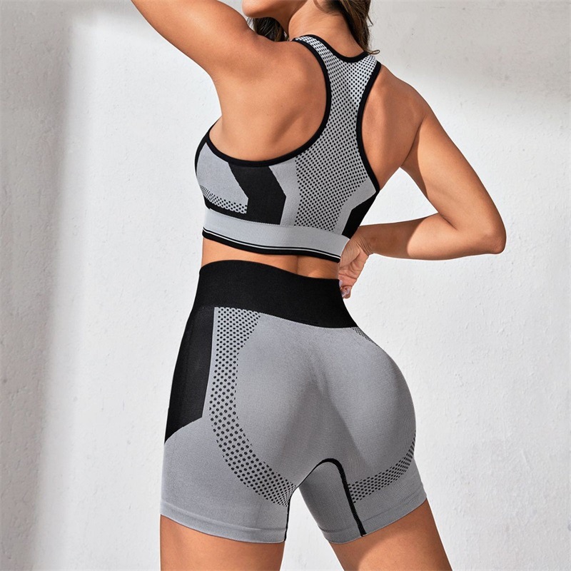 Yoga Fitness Clothes Running Sports Underwear Women's Comfortable Breathable Beautiful Back Sports Shorts Yoga Sports Suit