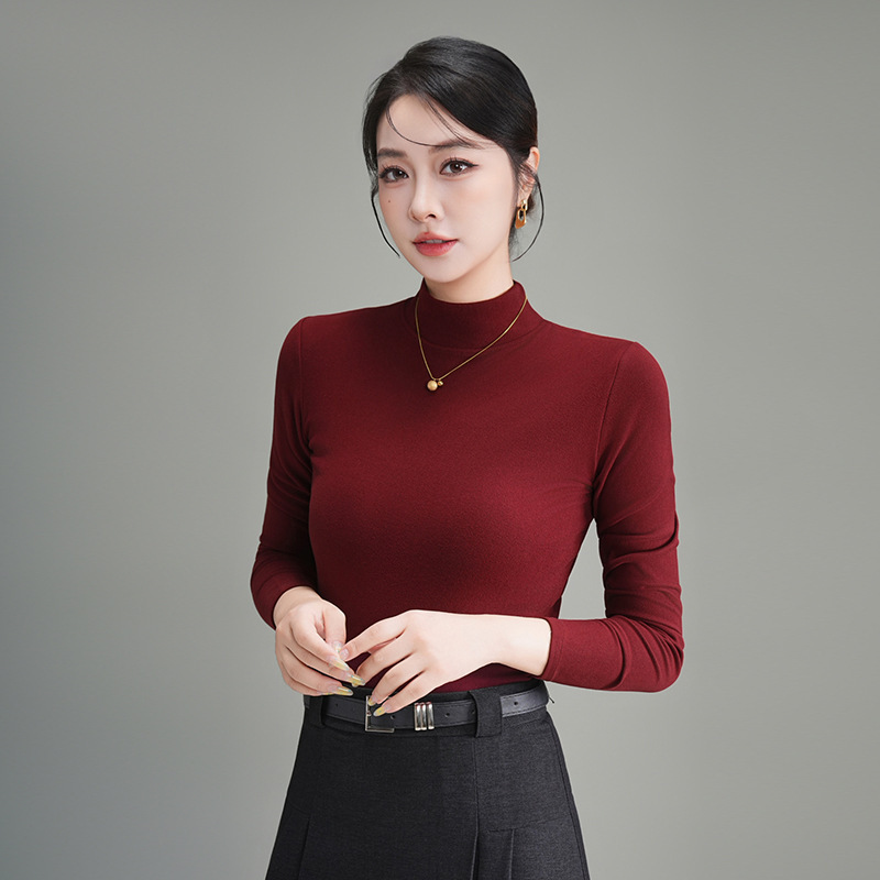 蚕丝蛋白打底衫2025年秋冬打底衫女显瘦上衣长袖T恤内搭韩版修身|undefined