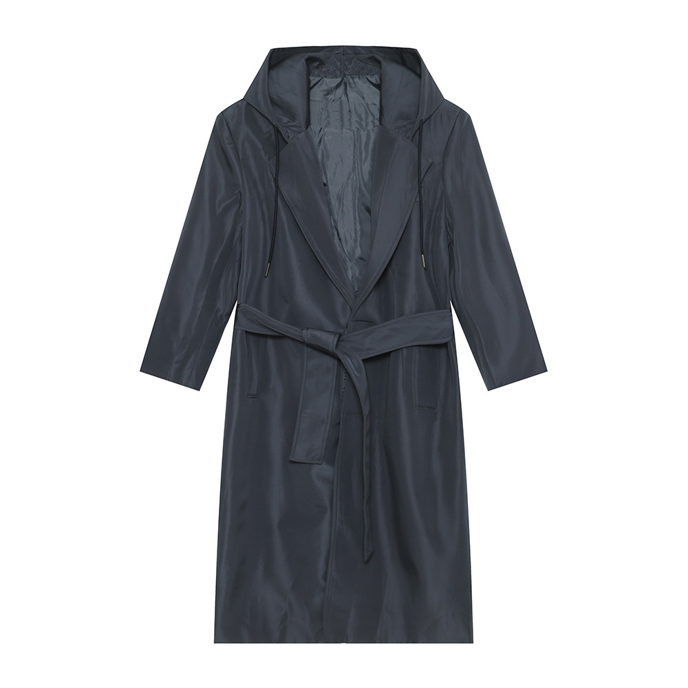 MTLCLOTHES Hombres| Nuevos productos de otoño coreanos temperamento simple sobre la rodilla correa de hombro abrigo casual