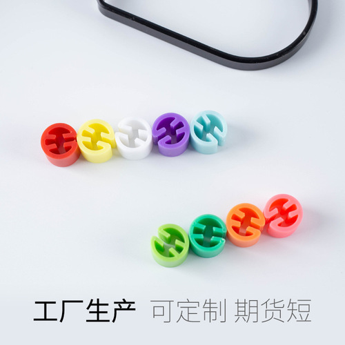 Colorful plastic blank size circle store area code round clothes hanger label buckle number beads