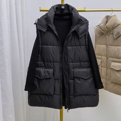 ヨーロッパ駅の羽毛の綿の甲の女性の秋冬の韓国版はゆったりしています。