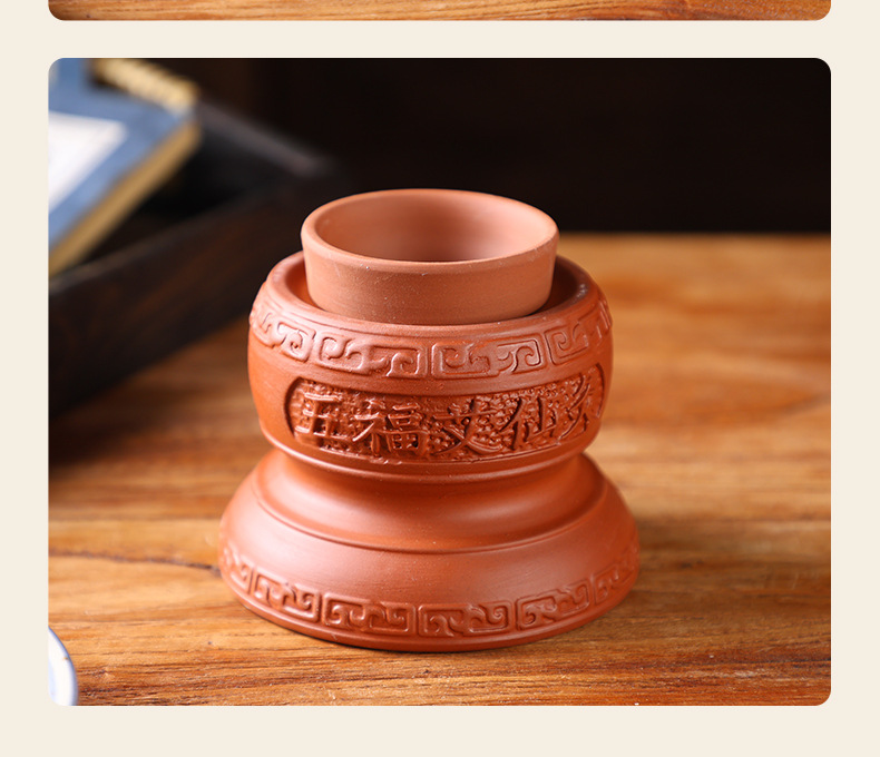 Moxa Navel Warming Jar Ai Ta Qi Jiu Portable Ceramic Moxibustion Tool for Home Wellness Use in use