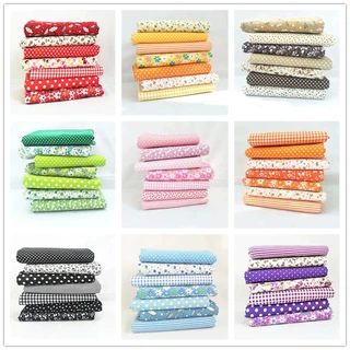 25*25小碎花棉布DIY平纹纯棉面料手工拼布多色布组床品40组娃娃衣