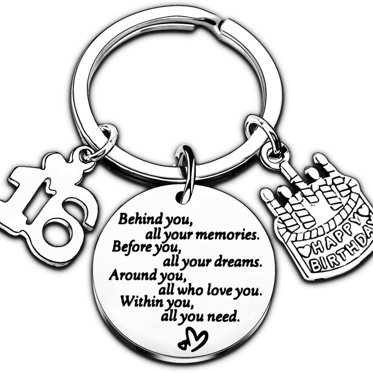 Regalo de cumpleaños Detrás de ti todos tus recuerdos pastel hebilla de acero inoxidable regalo de cumpleaños