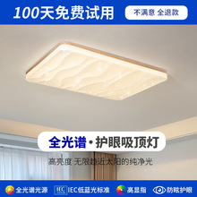 全光谱日式客厅吸顶灯简约现代大气家用北欧原木全屋灯具套餐组合
