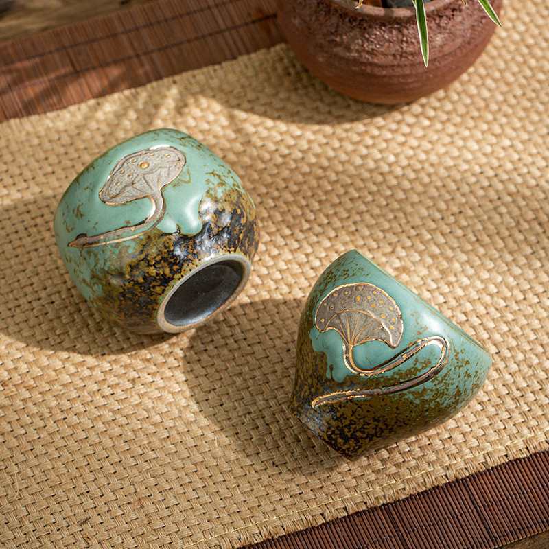 Horno de estilo japonés taza de té cerámica Kung Fu juego de té taza única taza maestra taza personal 4 taza de regalo logotipo personalización