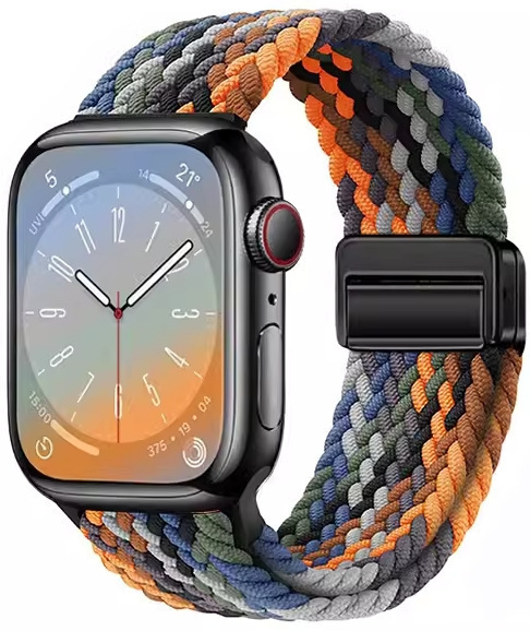 Apple iwatchS9876 時計ストラップ織り磁気バックル時計ストラップ ApplewatchS10 男性と女性の通気性に適しています。|undefined