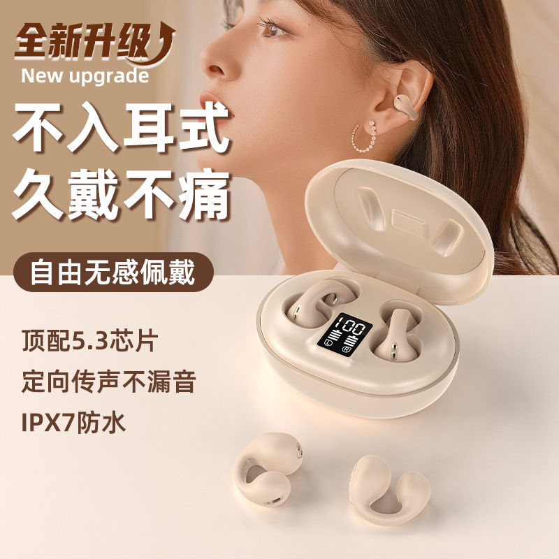 Cross-border new E100 comfortable clip ear Bluetooth headset 5.3 long-term wear without pain ultra-long endurance high sound quality universal