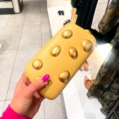 2025 Foreign Trade Flash Diamond Inlaid Metal Pebble Clutch Women's Bag Shoulder Crossbody Bag Cross-Border Evening Bag