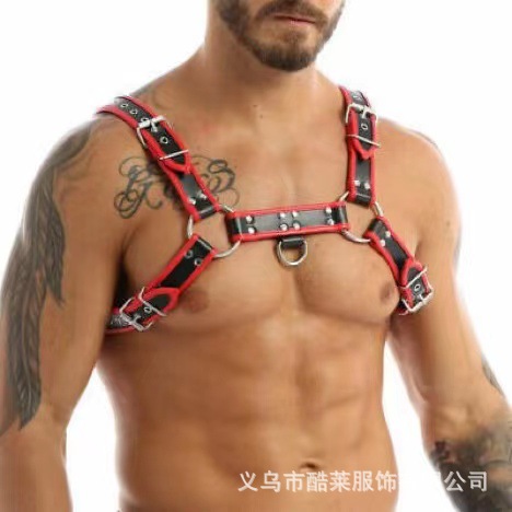 Europa y Estados Unidos transfronterizos cuero amplio amor bondage correa de ropa remaches hombres negocios hegemónico ocio JJ anillo tendencia universal