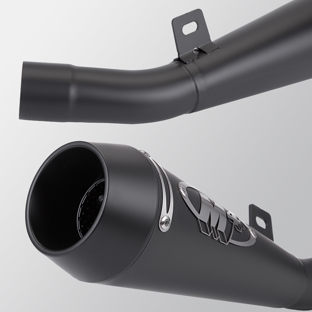 Suitable for ZX-6R motorcycle modified exhaust pipe stainless steel integrated mid-tail section special car straight up 09-24 years