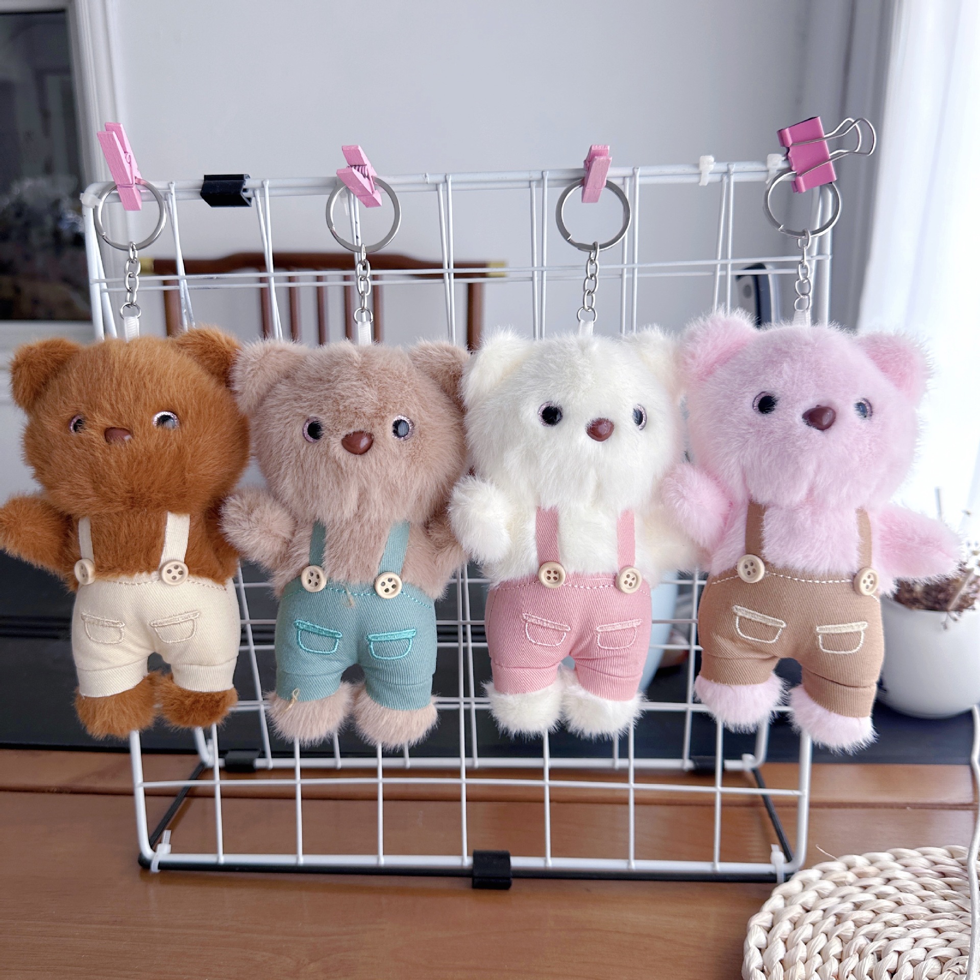 Cuatro pulgadas muñeca de peluche pequeño colgante muñeca llavero muñeca mochila colgante juguete de peluche regalo
