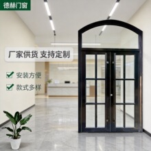 跨境铝合金肯德基地弹簧门工厂连锁店商务酒店安全玻璃自由门