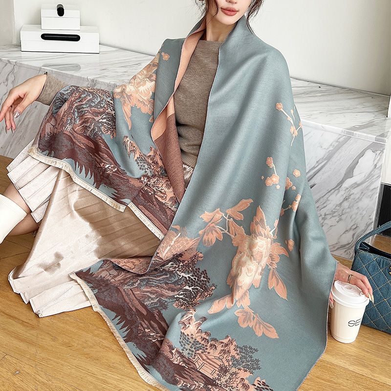 Accessori per abbigliamento Scialle per camera con aria condizionata Donna 2024 Nuova sciarpa Doppio uso Estate Ufficio Coperta Coperta Calda Sensazione di Alto Livello_voghion.com