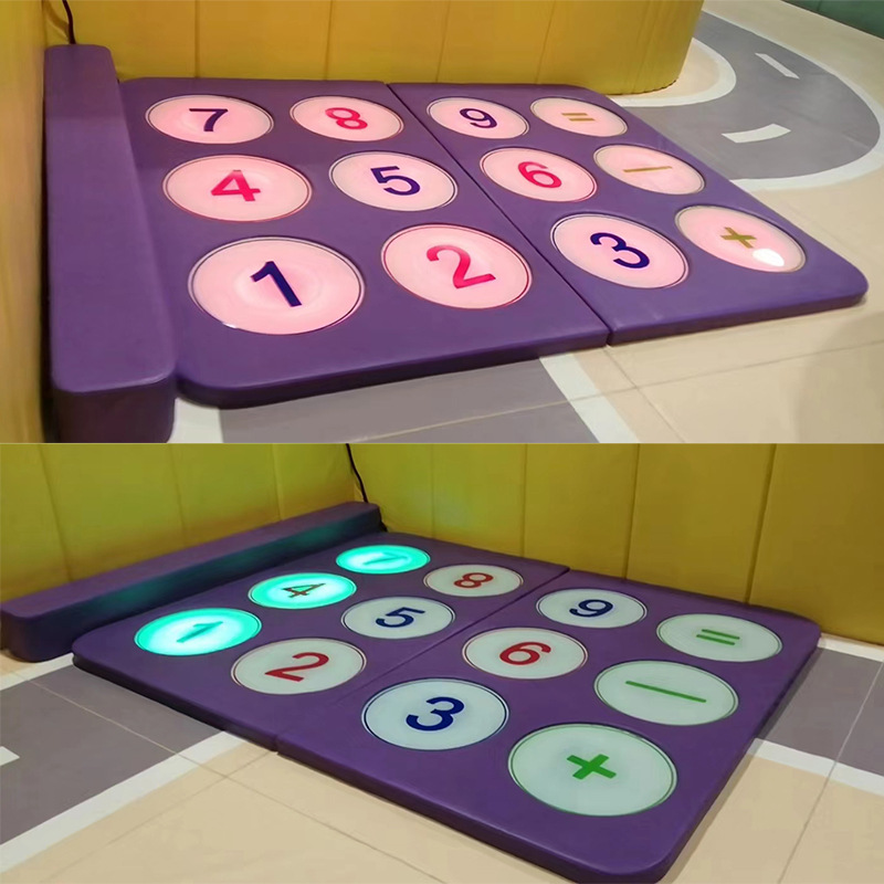 Led Round Floor Tile Light Interactive Sensor Music Colorful Running Children's Digital Game Outdoor Waterproof Embedded