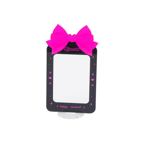 Acrylic three-inch desktop photo frame, Korean version, girl star chasing insert card, small card display frame, bow tie stand ornament