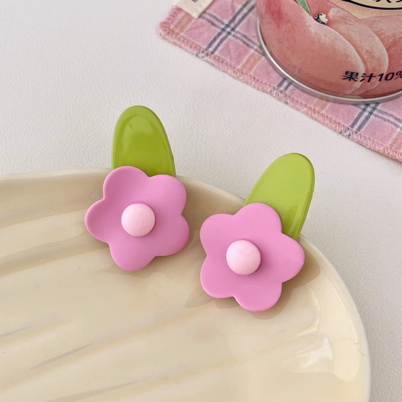 La nueva horquilla de dopamina rosa, la horquilla de flequillo lateral de alta calidad, los accesorios para el cabello de principios de primavera dulces y lindos, la pinza lateral de todo fósforo