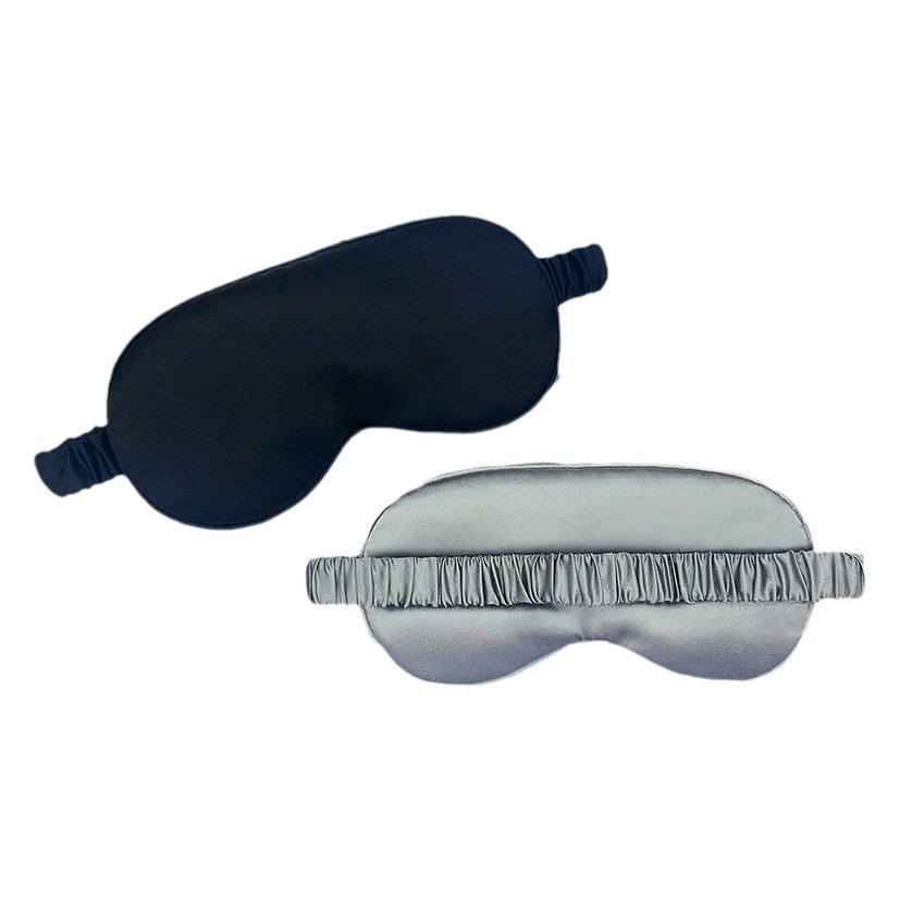 Nueva máscara de ojo de sueño de seda de doble cara máscara de ojo de sombreado correa elástica viaje almuerzo descanso máscara de ojo protección de ojo de aviación