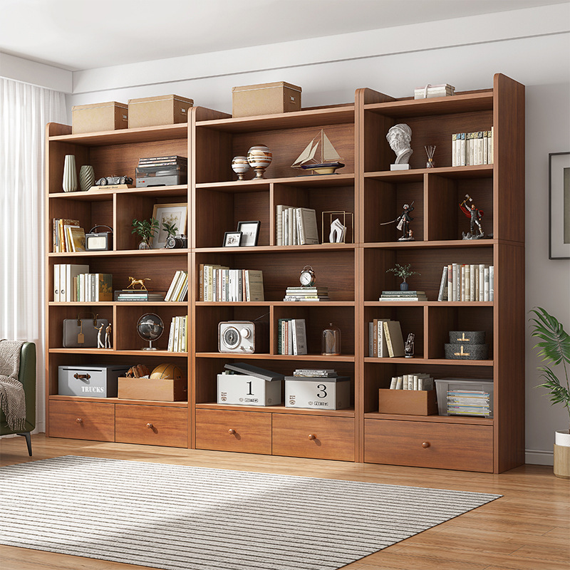 Bookshelf Rack Floor-to-ceiling Wall Bookcase Simple Home Simple Living Room Office Whole Wall Storage Storage Cabinet